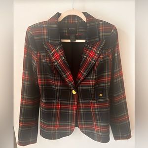 Smythe Duchess Blazer Blackred Plaid